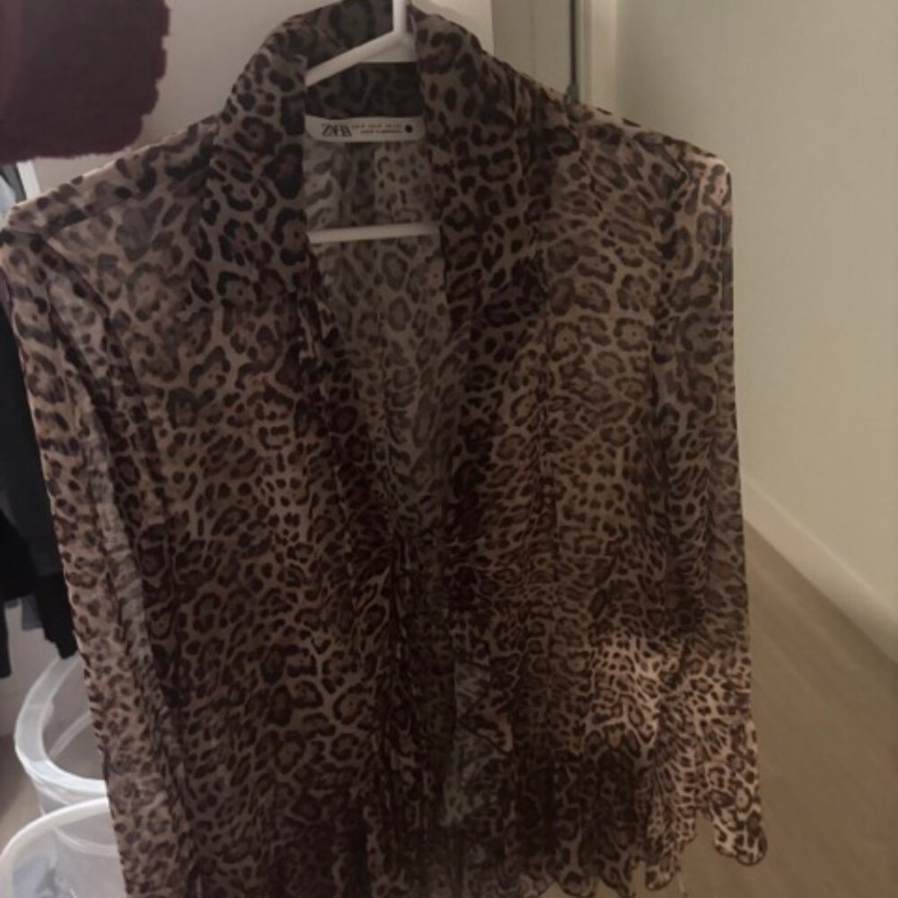 ZARA CHEETAH BLOUSE